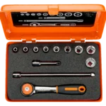 Zestaw narzędzi 1/4” 12 el. w metalowej kasecie 6712RN Bahco