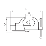 Imadło z rdzeniem kwadratowym 125 mm 607201250 BAHCO