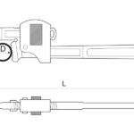 Klucz nastawny do rur nieiskrzący AL-BR 450 mm NS200-450 Bahco