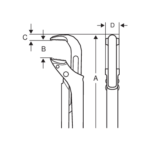 Klucz do rur typu Szwed, 90° 1410 BAHCO