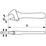 Klucz nastawny izolowany 1000V 210 mm 8071VL Bahco
