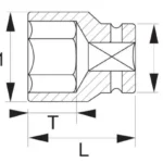 Nasadka 6-kątna 3/4” 33 mm 8900SM-33 Bahco