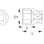Nasadka udarowa 1″ 32 mm K9501M-32 Bahco