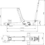 Podnośnik wózkowy wydłużony 3 tony typu „żaba” BH13000L Bahco
