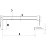 Ścisk stalowy śrubowy 310 mm 306803000 BAHCO