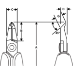 Szczypce ucinaki ukośne 45° precyzyjne 0.2-1.0 Flush ESD RX 8247 Lindstrom
