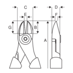 Szczypce ucinaki boczne izolowane VDE 140 mm ERGO™ 2101S-140 BAHCO