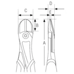 Szczypce ucinaki boczne wzmocnione HD 140 mm 21HDG-140 BAHCO