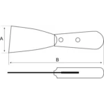 Szpachelka 30 mm z drewnianą rączką 215500300 Bahco