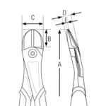 Szczycpe ucinaki boczne HD wzmocnione odgięte o 14º 160 mm ERGO™ 21HDG-160A BAHCO