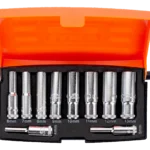 Zestaw 10 szt. długich nasadek 1/4” S0810L BAHCO