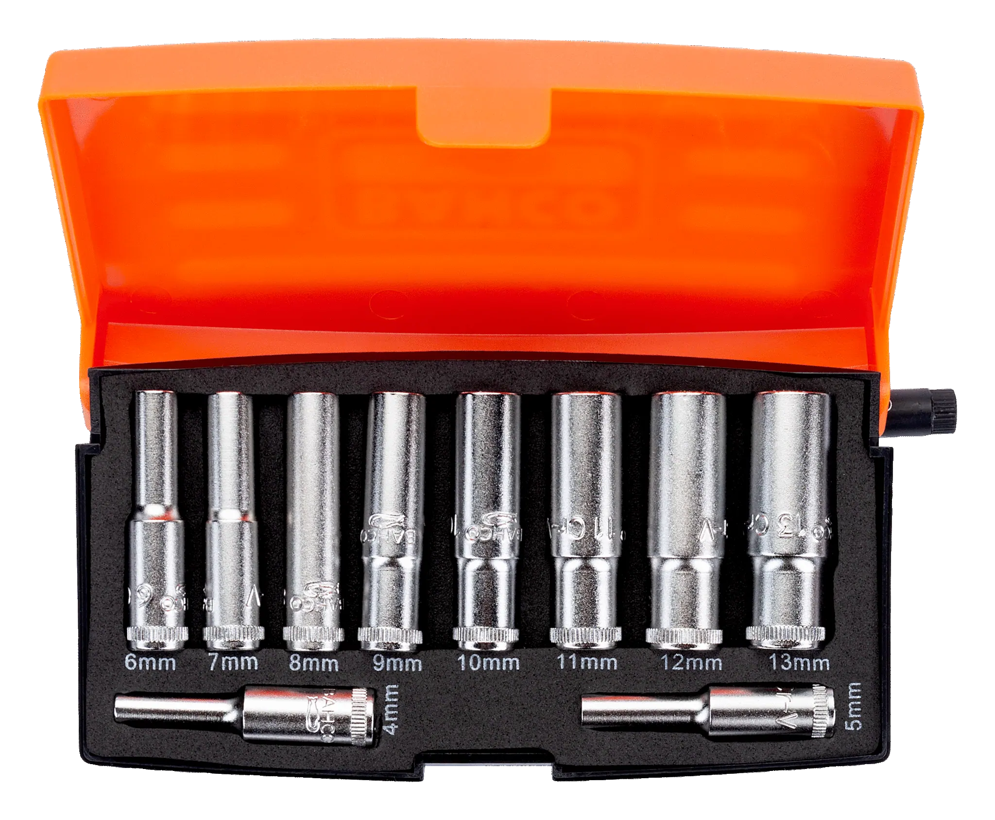 Zestaw 10 szt. długich nasadek 1/4'' S0810L BAHCO