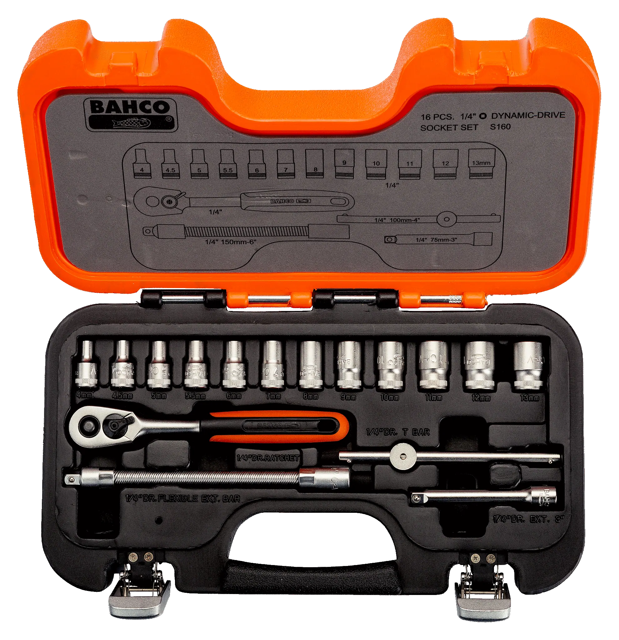Zestaw narzędzi 1/4'' 16 el. S160 BAHCO