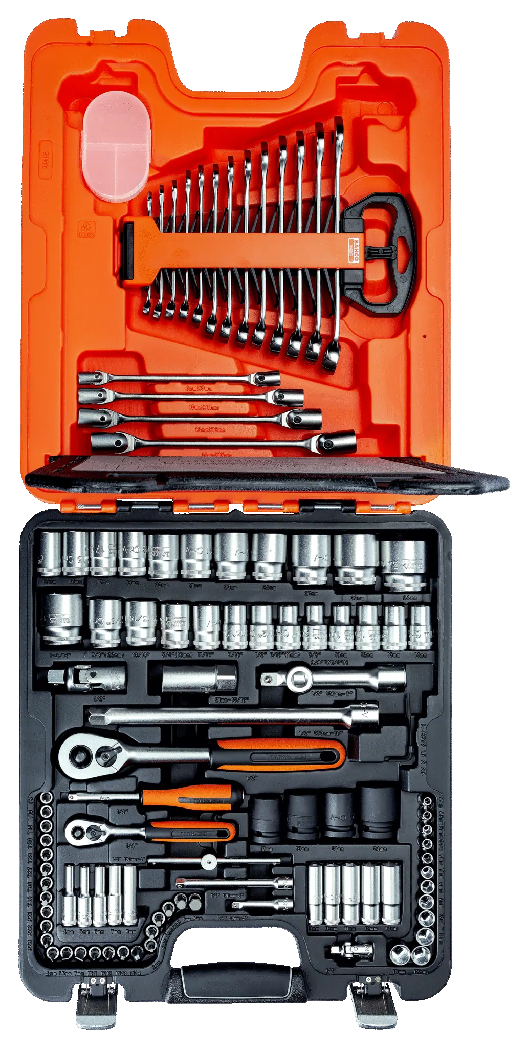 Zestaw narzędzi 1/4'' i 1/2'' 106 el. S106 BAHCO